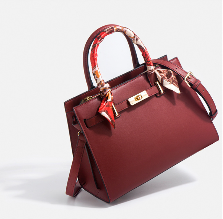 2025 New Atmospheric Crossbody Handbag with Silk Scarf And Classic Satchel Style